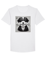 smile dog Tricou mânecă scurtă guler larg Bărbat Skater
