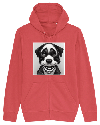 cute dog Carmine Red