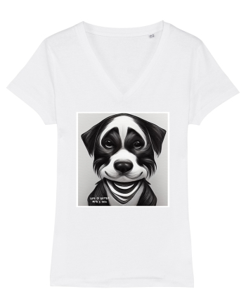 cute dog White