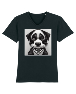 cute dog Tricou mânecă scurtă guler V Bărbat Presenter