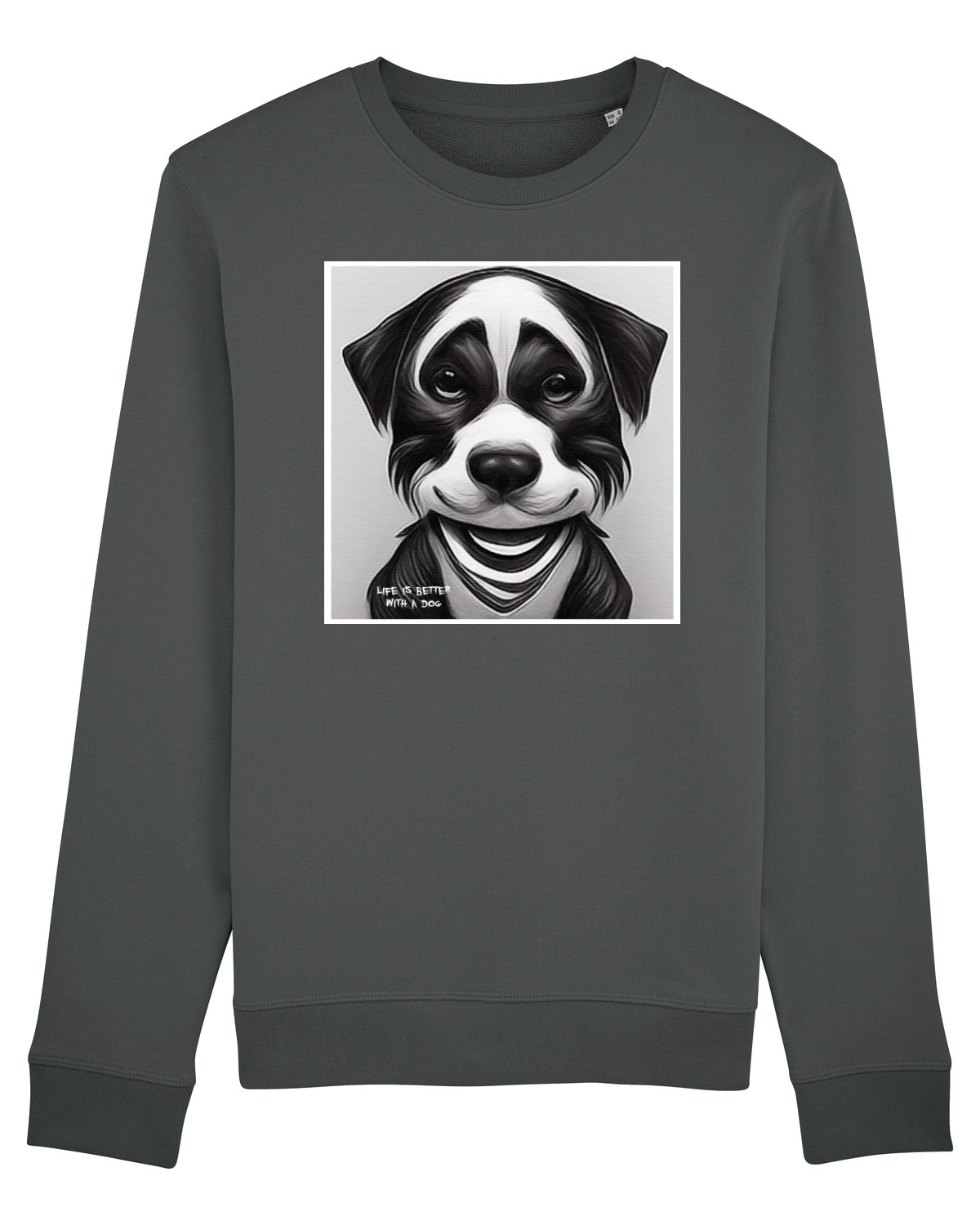 Bluză mânecă lungă Unisex Rise Anthracite