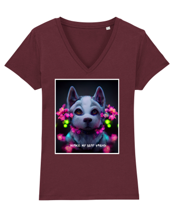 husky puppy Burgundy