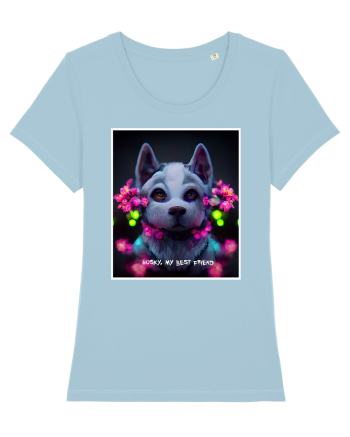 husky puppy Sky Blue