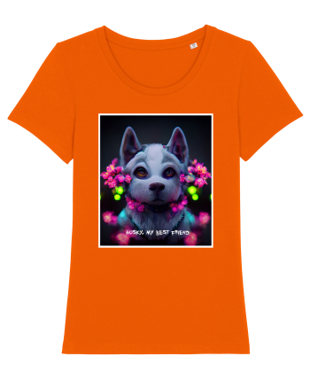 husky puppy Bright Orange