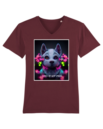 husky puppy Burgundy