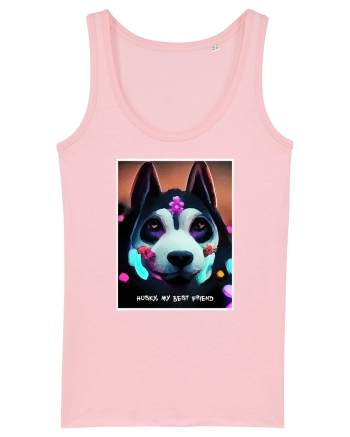 husky siberian dog Cotton Pink