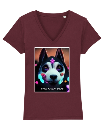 husky siberian dog Burgundy