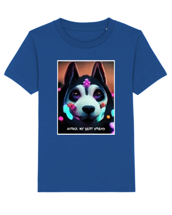 husky siberian dog Majorelle Blue