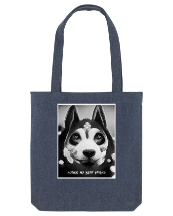 husky black and white Midnight Blue