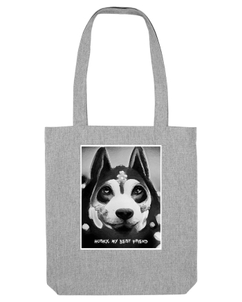 husky black and white Heather Grey