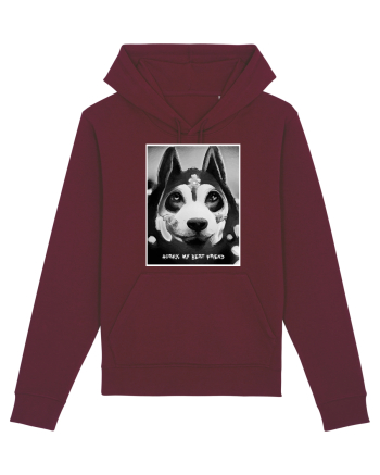 husky black and white Burgundy