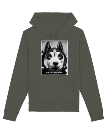 husky black and white Khaki