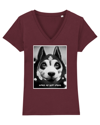 husky black and white Burgundy