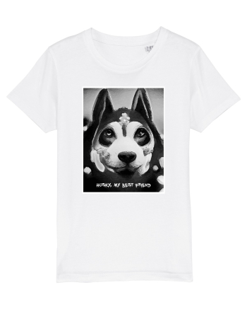 husky black and white White