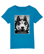 husky black and white Tricou mânecă scurtă  Copii Mini Creator