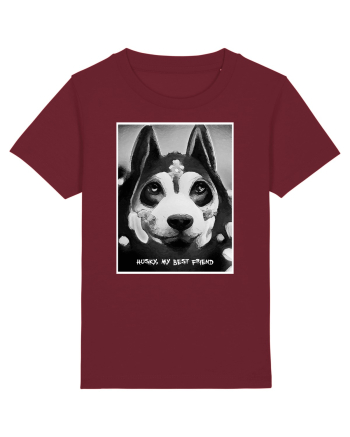 husky black and white Burgundy
