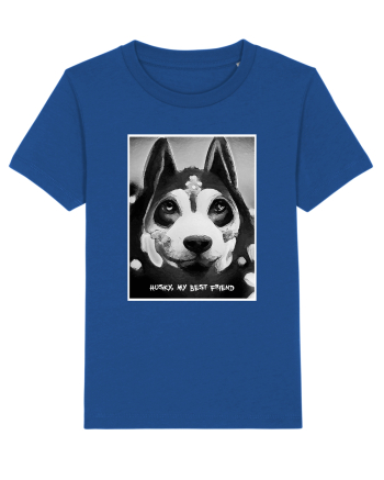 husky black and white Majorelle Blue