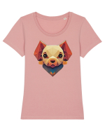 little dog Tricou mânecă scurtă guler larg fitted Damă Expresser