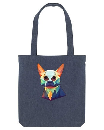 geometric dog Midnight Blue