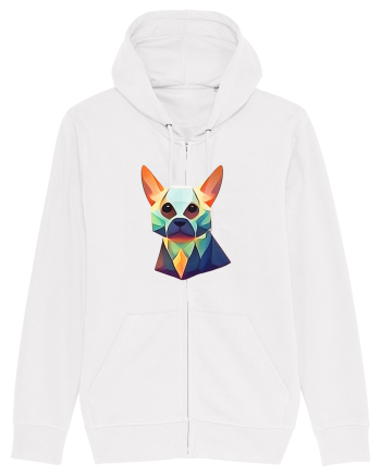 geometric dog White