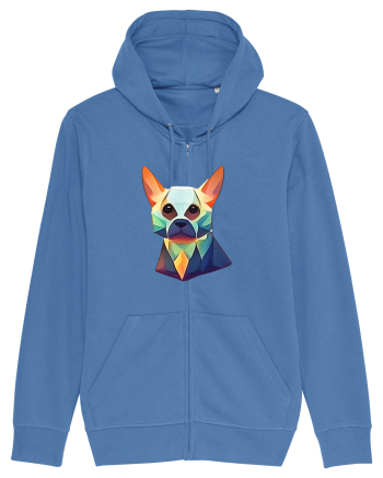 geometric dog Bright Blue