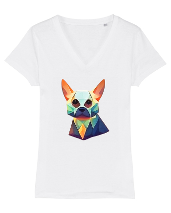 geometric dog White