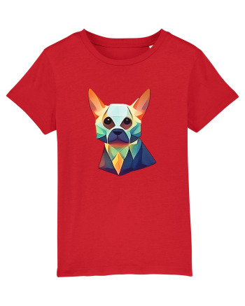 geometric dog Red