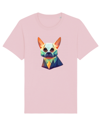geometric dog Cotton Pink
