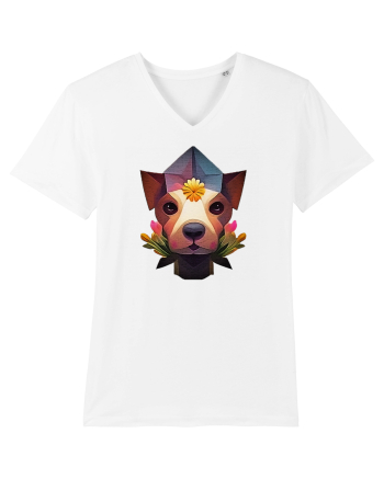 artsy dog White
