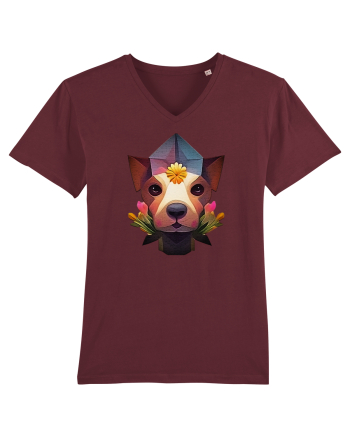 artsy dog Burgundy