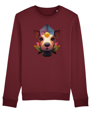 artsy dog Burgundy