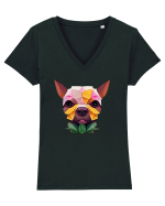bulldog Tricou mânecă scurtă guler V Damă Evoker