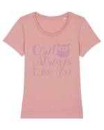 OWL Tricou mânecă scurtă guler larg fitted Damă Expresser