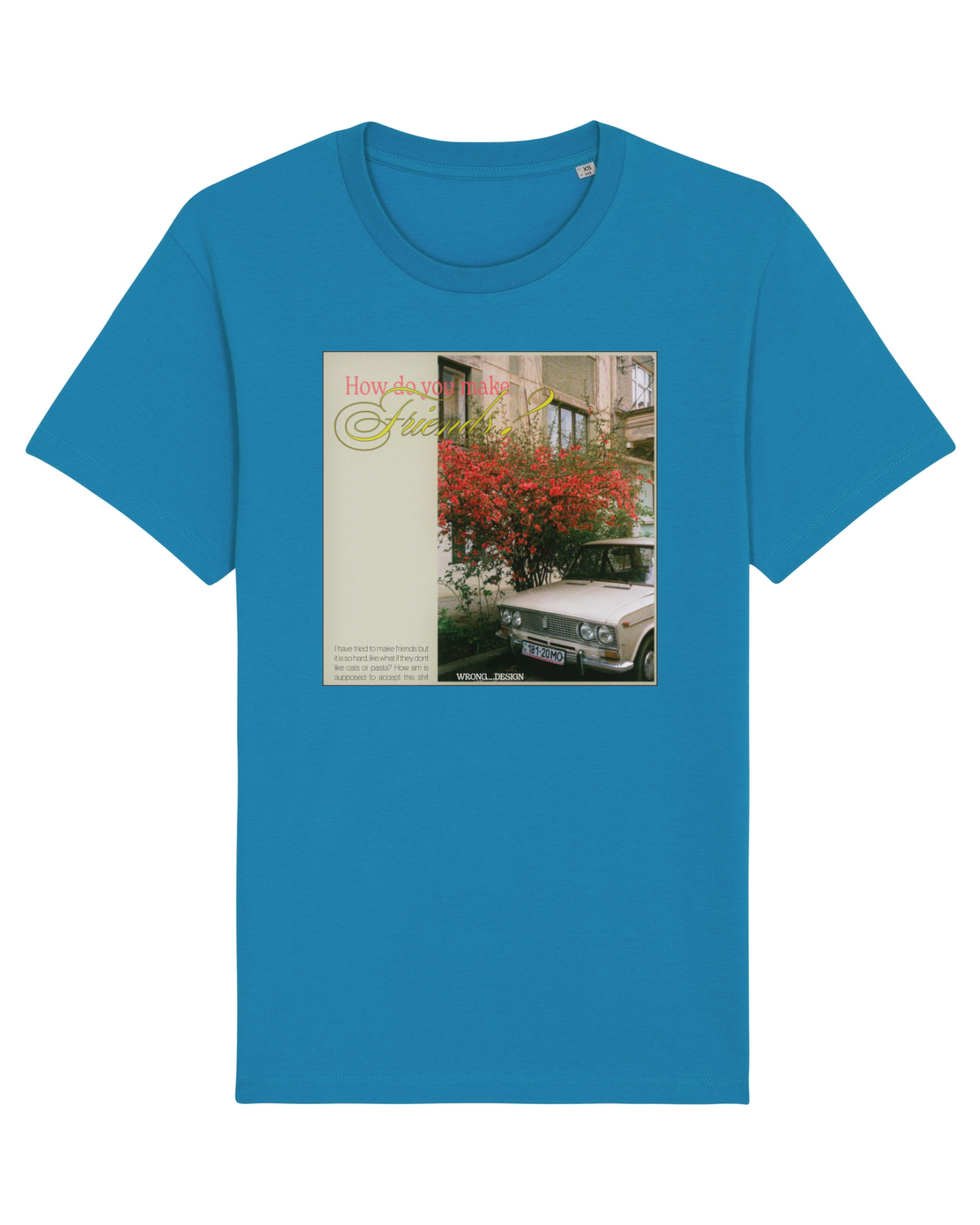 Tricou mânecă scurtă Unisex Rocker Azur
