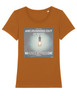Am I running out of ideas? Tricou mânecă scurtă guler larg fitted Damă Expresser