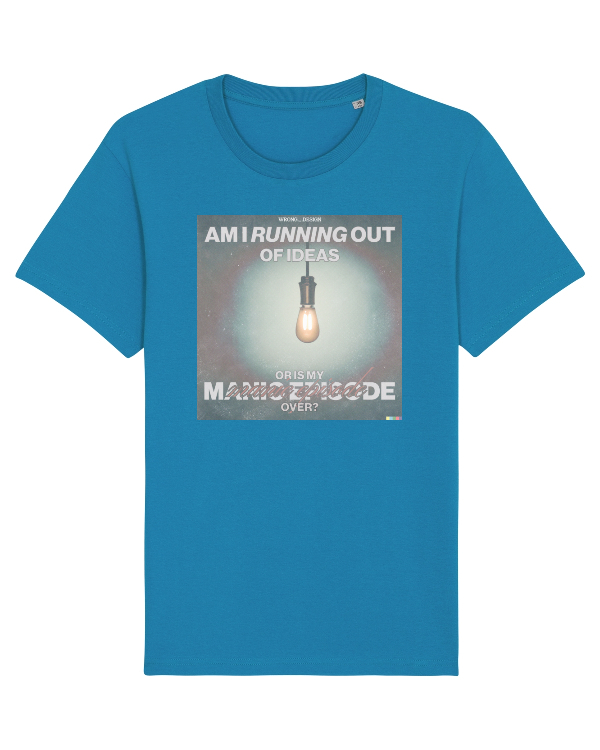 Tricou mânecă scurtă Unisex Rocker Azur