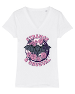 Strange & Unusual Tricou mânecă scurtă guler V Damă Evoker