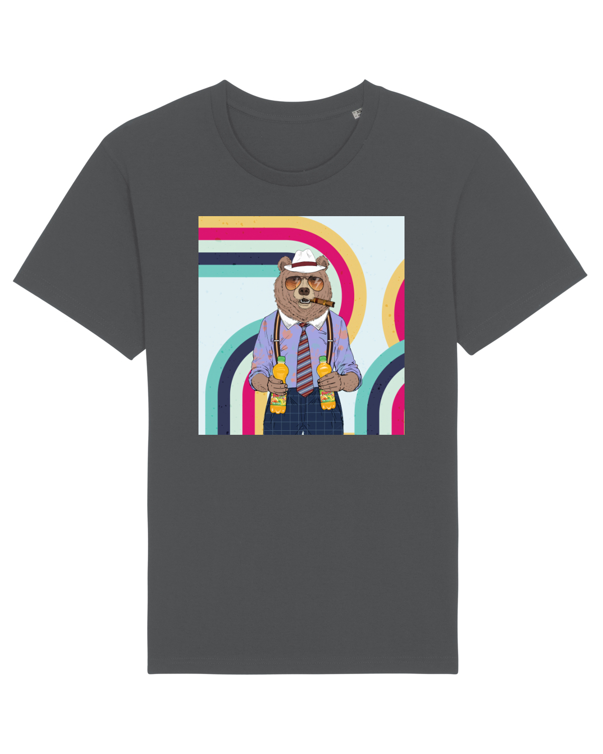 Tricou mânecă scurtă Unisex Rocker Anthracite