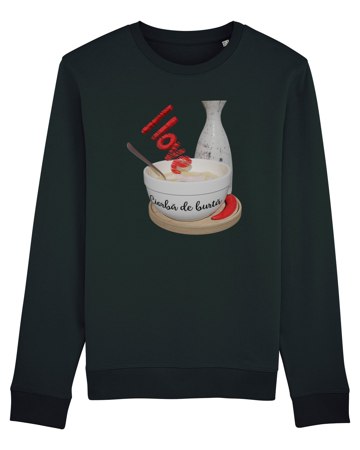Bluză mânecă lungă Unisex Rise Black