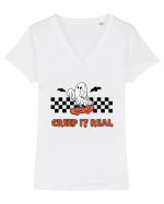 Creep It Real Tricou mânecă scurtă guler V Damă Evoker