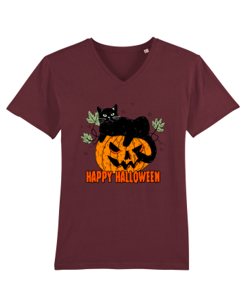 Happy Halloween Meow Burgundy