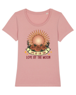 Live by the Sun love by the Moon Tricou mânecă scurtă guler larg fitted Damă Expresser