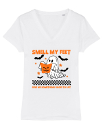 Smell My Feet Give Me Something Good To Eat Tricou mânecă scurtă guler V Damă Evoker