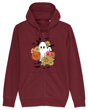 Spooky Fall Boo Burgundy