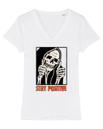 Stay Positive Tricou mânecă scurtă guler V Damă Evoker