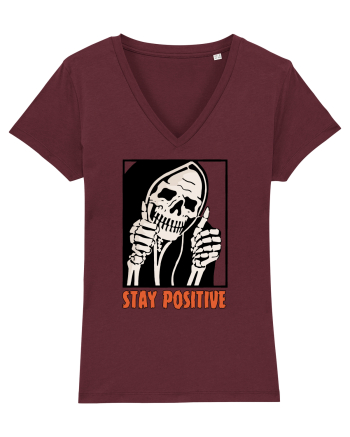 Stay Positive Burgundy