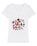 Trick or Treat Tricou mânecă scurtă guler V Damă Evoker