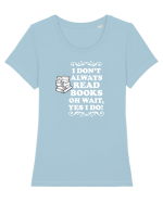 READ BOOKS Tricou mânecă scurtă guler larg fitted Damă Expresser