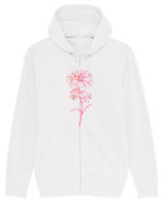 Pink Flower Hanorac cu fermoar Unisex Connector