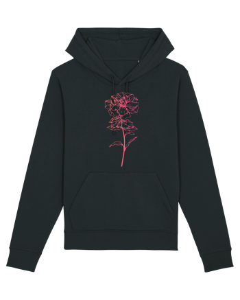 Pink Flower Black